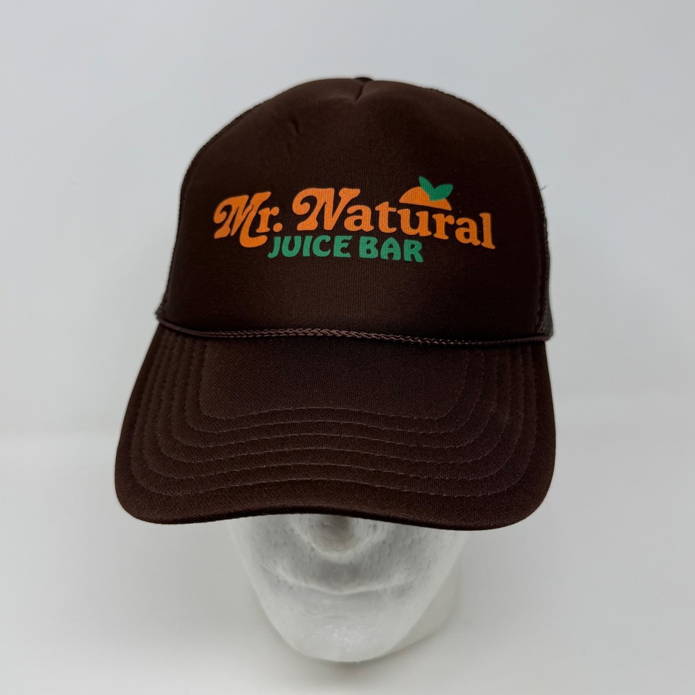 Otto Mr Natural‎ Juice Bar Trucker Hat Brown Mesh Snapback Cap 39-165 One Size